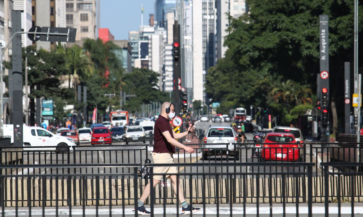 Avenida Paulista durante a pandemia de Covid-19